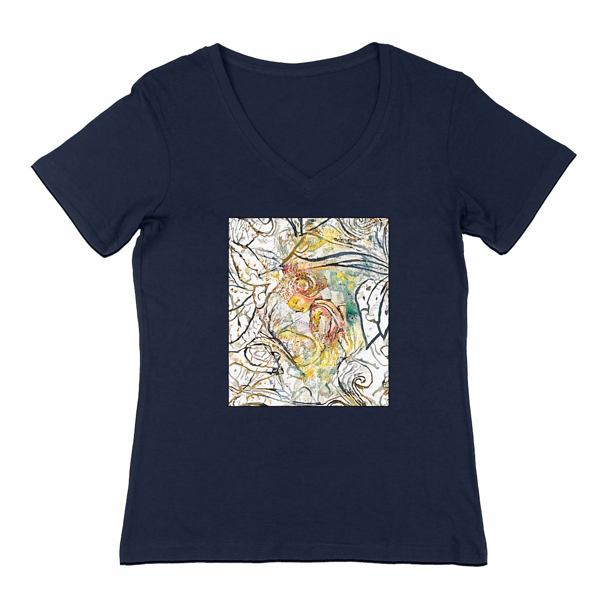 Tired nurse - V neck cotton t-shirt