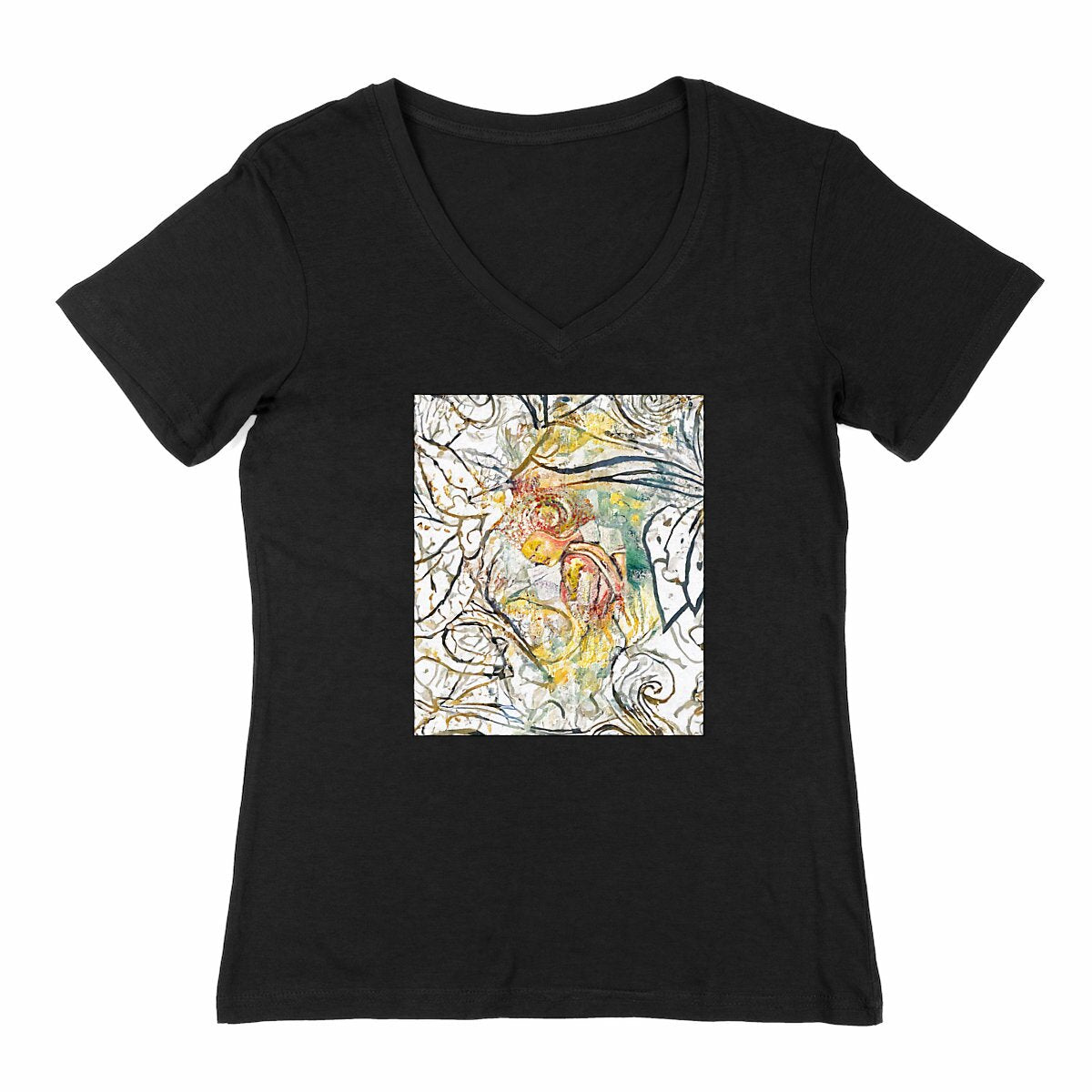 Tired nurse - V neck cotton t-shirt