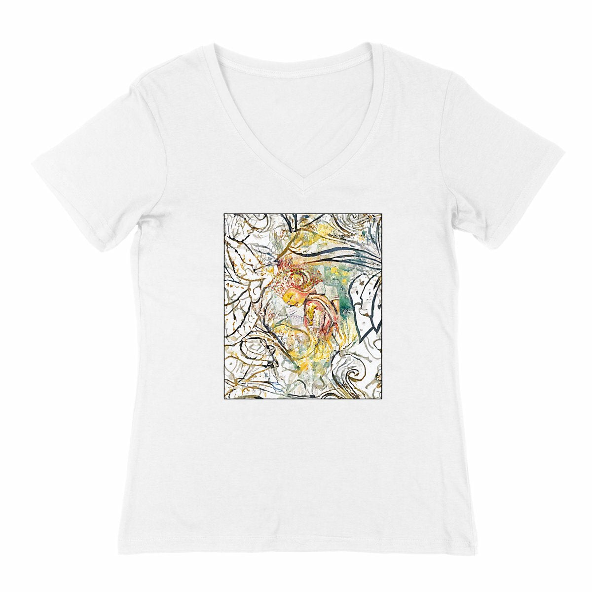 Tired nurse - V neck cotton t-shirt